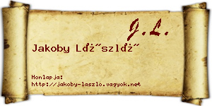 Jakoby László névjegykártya