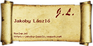 Jakoby László névjegykártya