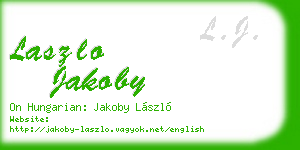 laszlo jakoby business card