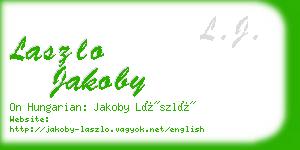 laszlo jakoby business card
